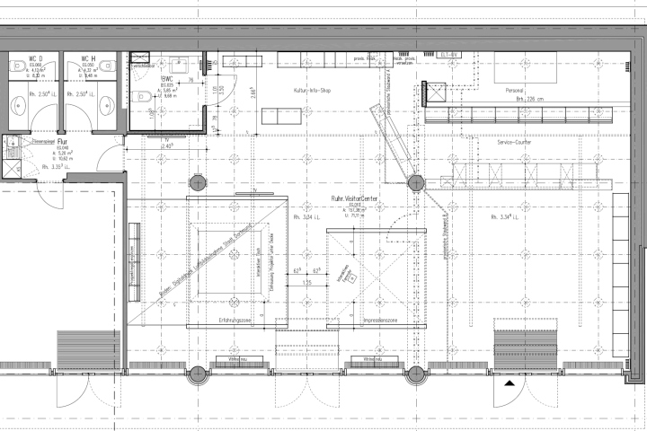 Besucherzentrum: Grundriss