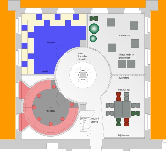 Grafik Rathaus Bochum - Kreativbüros - Grundriss